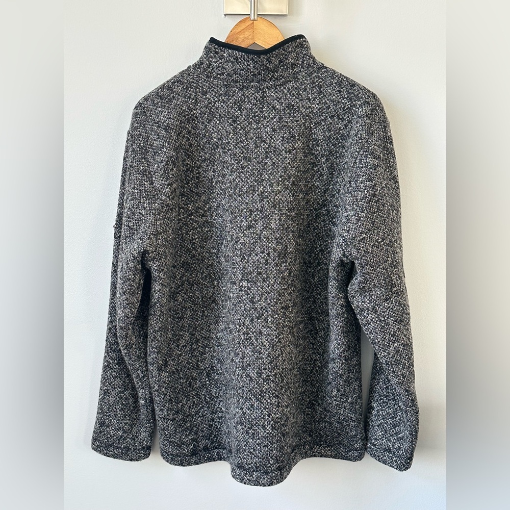 Orvis Men's Black and White 1/4 Zip-Up Sweater, Size XL. NWT - Picture 2 of 9